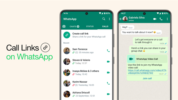 Het wordt mogelijk om een call link aan te maken in WhatsApp